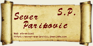 Sever Paripović vizit kartica